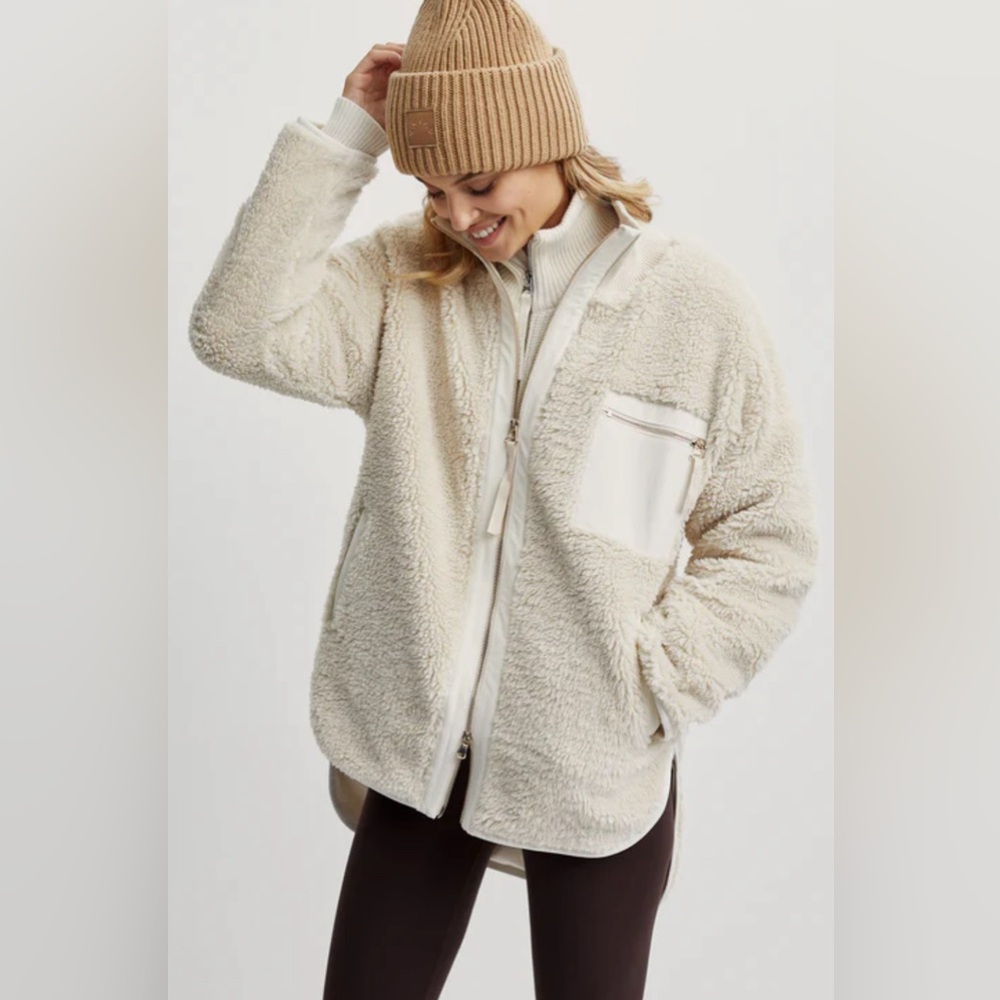 Varley Cream Sherpa Jacket
